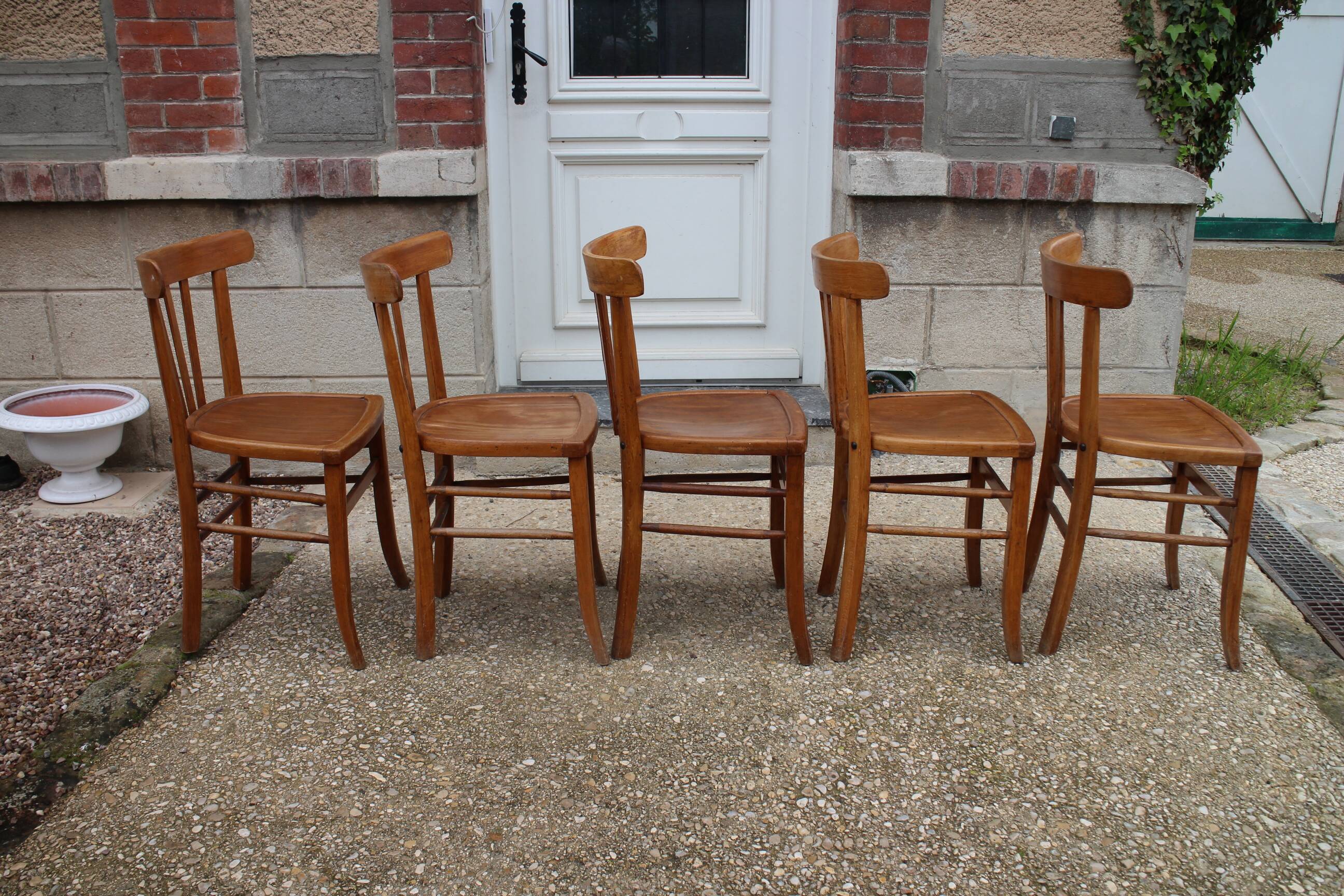 série de 5 chaises bistrot luterma