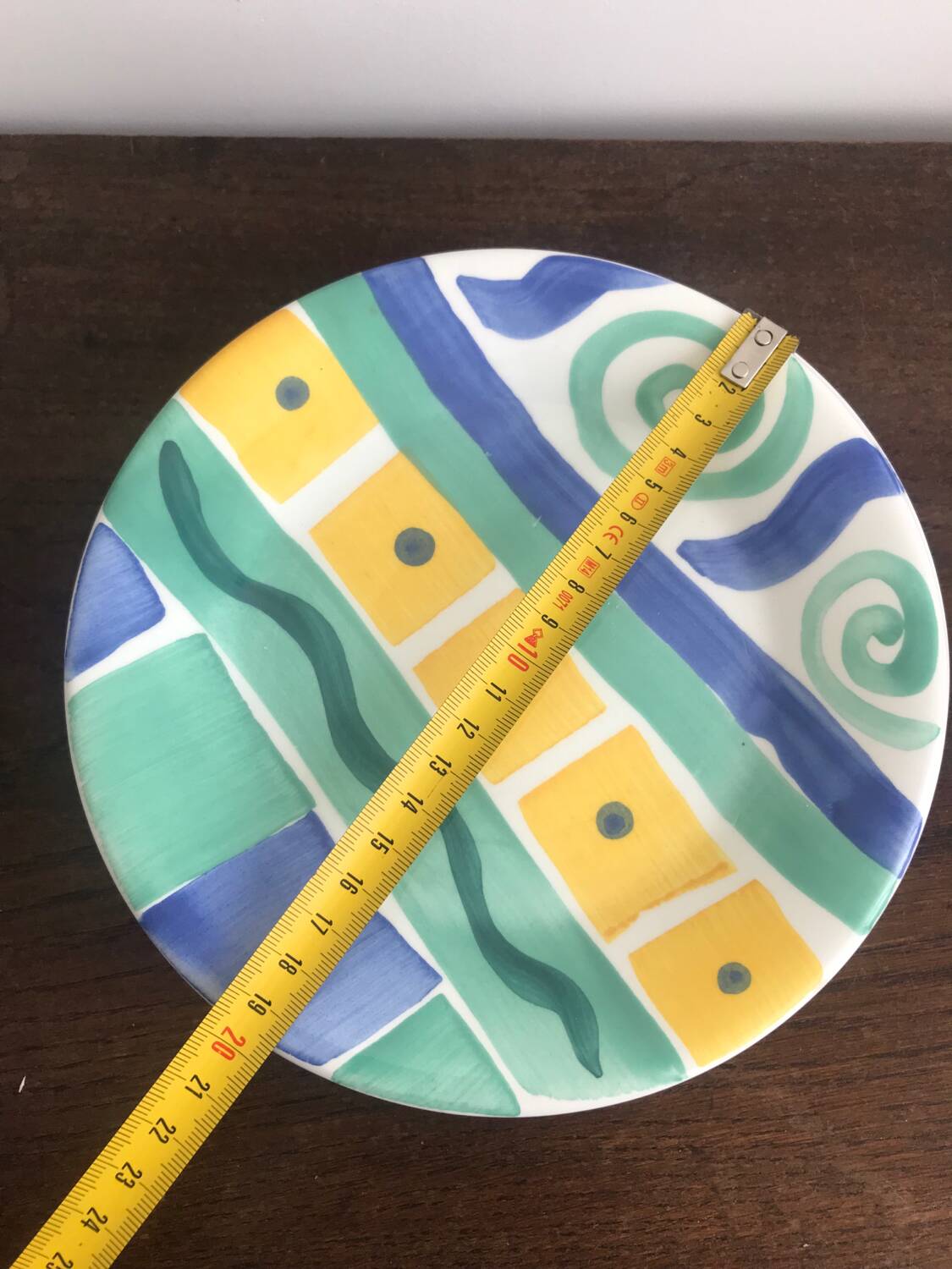 4 vintage 80s/90s hand-painted dessert plates