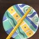 4 vintage 80s/90s hand-painted dessert plates