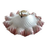 Colorized molded glass lampshade - 50s