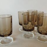 6 Luminarc Sweden liqueur glasses / Smoked Cavalier