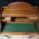 Louis XVI style cylinder desk in walnut