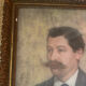 Portrait of a man with a moustache – Original 19th-century pastel – Stucco frame