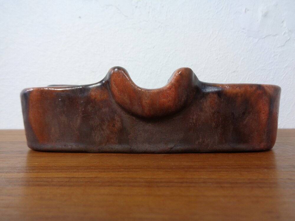 Brutalist ceramic ashtray, 1940s