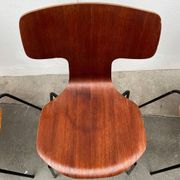 Mid-Century stackable chairs model 3103 Hammer by Arne Jacobsen for Fritz Hansen, Denmark, 1960s, set of 7.