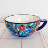 Tasse à café Longwy en faïence émaillée