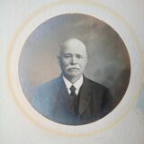 Old photograph portrait of a man with a mustache L.Cairol Montpellier