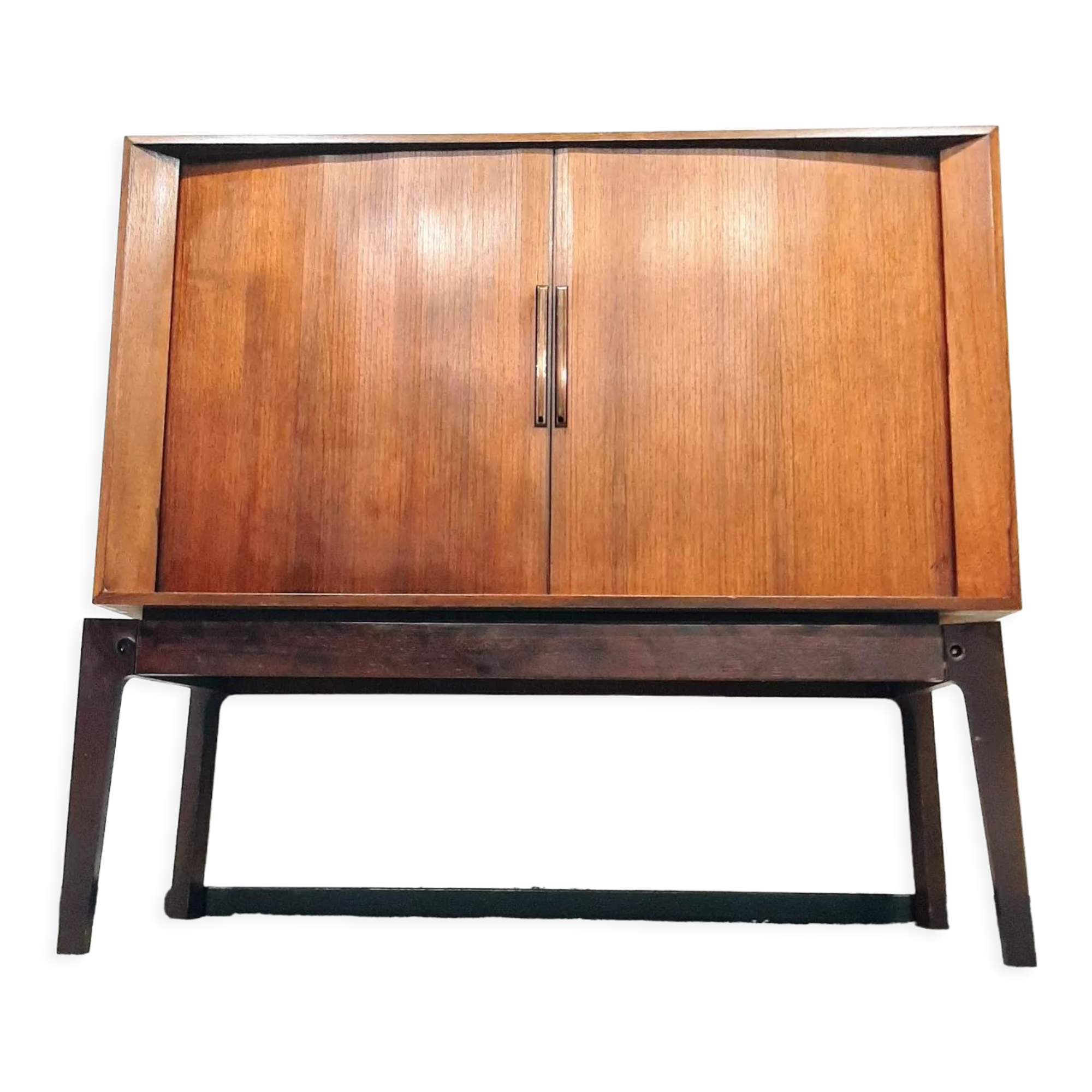 Mid-century audio cabinet with sliding door