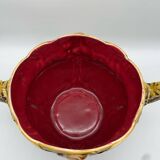 Cache pot art nouveau en barbotine, Onnaing, France 1900