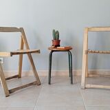 Pair of vintage folding chairs 60s