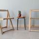 Pair of vintage folding chairs 60s
