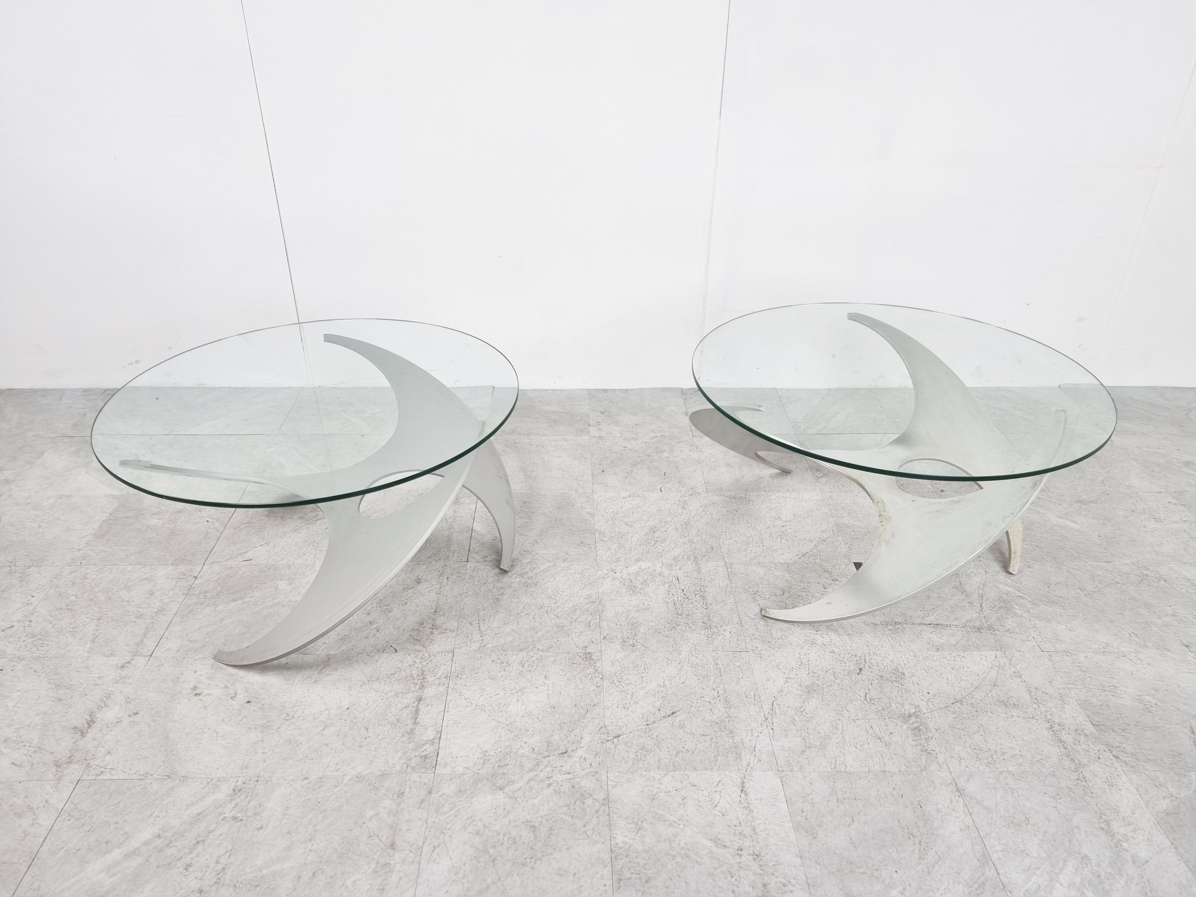 Vintage propellor coffee tables by Knut Hesterberg, 1960s - set of 2