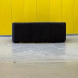 Black leather 3-seater sofa by De Side, from 1970's model 44