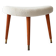 1940s Swedish Stool with Mahogany Legs