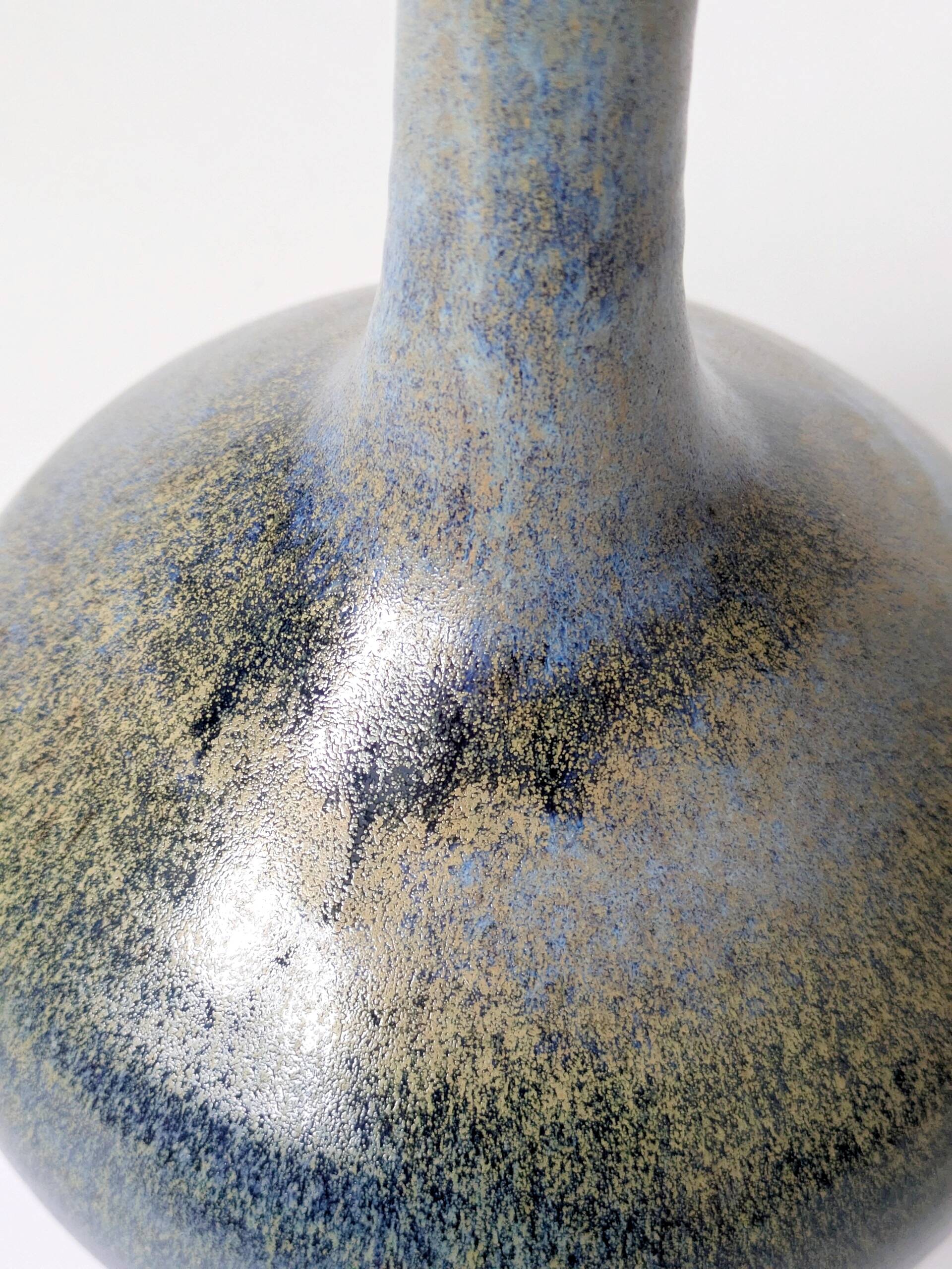 Vintage ceramic vase, balloon shape, Scandinavian style.