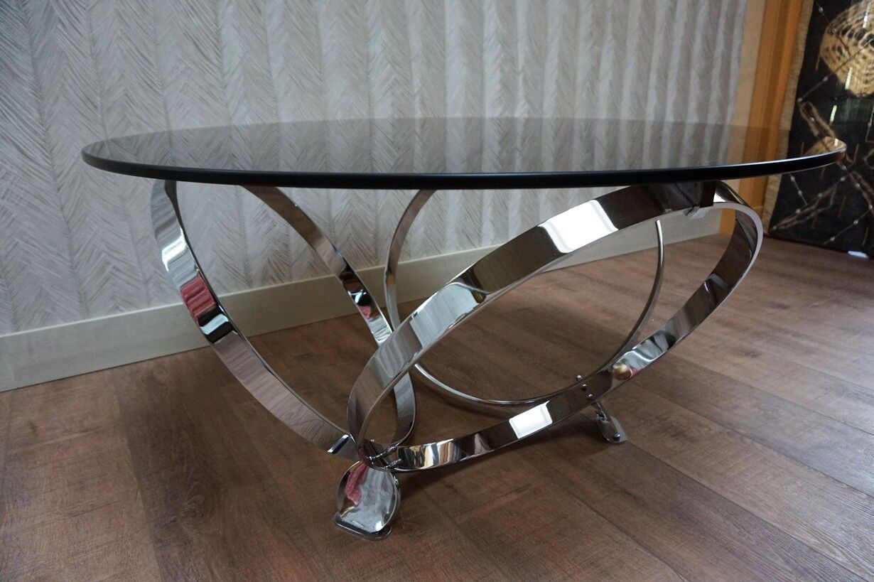 Mid-Century Space Age Round Coffee Table by Knut Hesterberg, 1960s