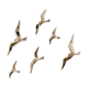 Soaring 6 golden brass swallows