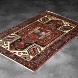 Vintage handwoven Zanjan Hamadan oriental rug, Middle East, 1960s.