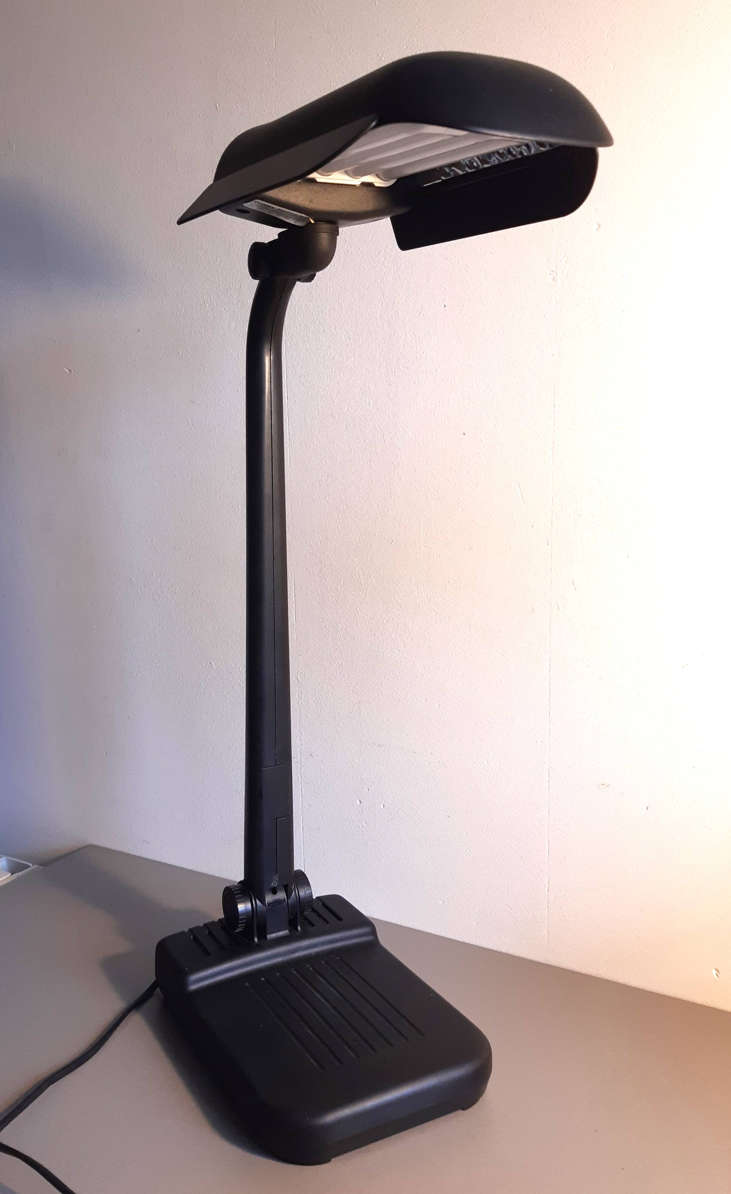 Vintage industrial black LIVAL desk lamp