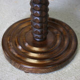 Solid oak pedestal wheel