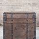 Chest or travel trunk in wood and wrought iron, 18th century
