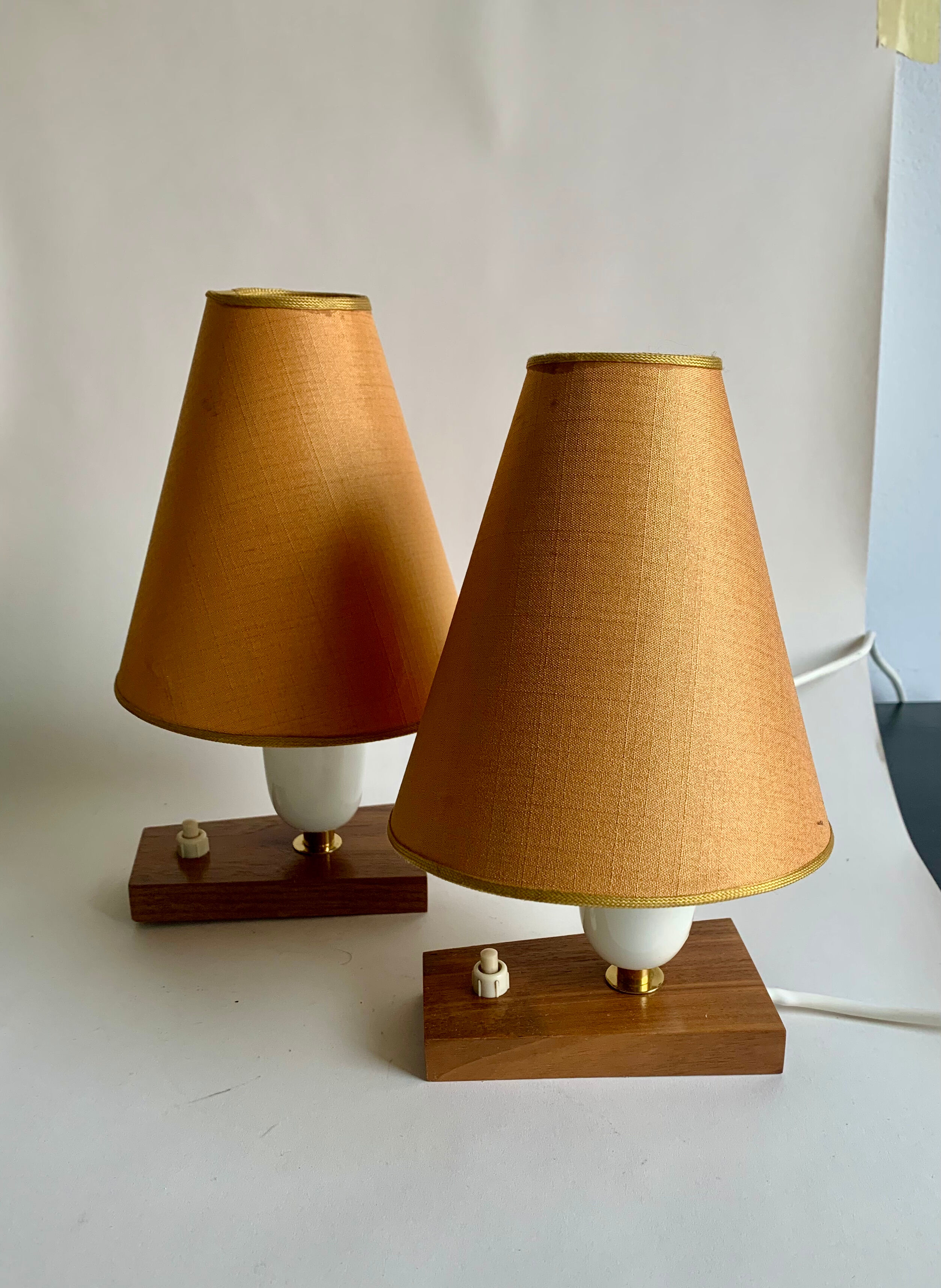 Pair of bedside lamps, Germany, 1960s