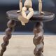 Tripod stool with turned legs
