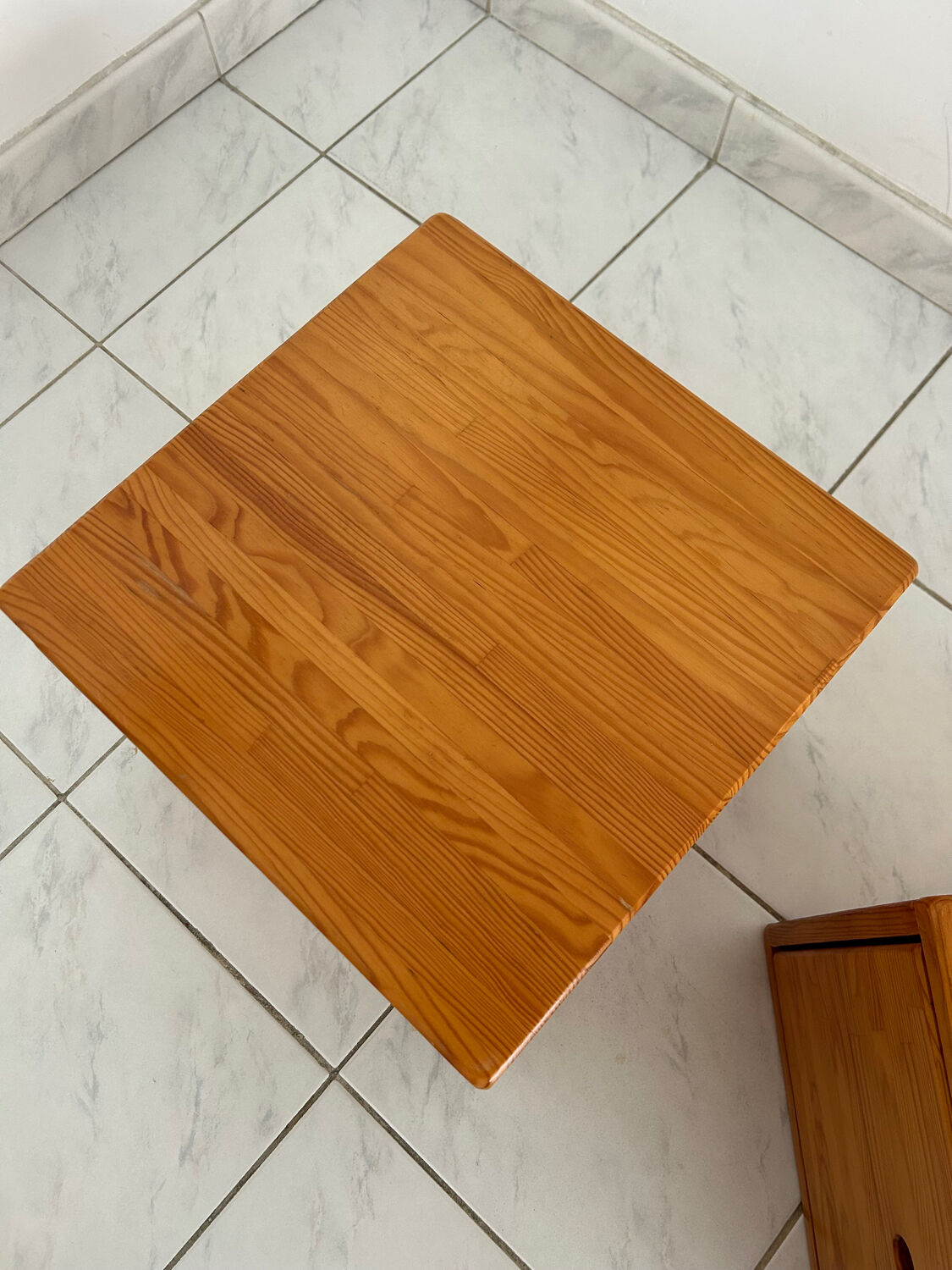 Vintage set of two small cabinets pinewood