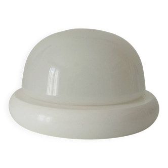 Applique murale vintage opaline et bois laqué