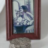 Silver metal box, jewellery box