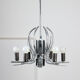 Vintage chrome swan shaped chandelier, 70
