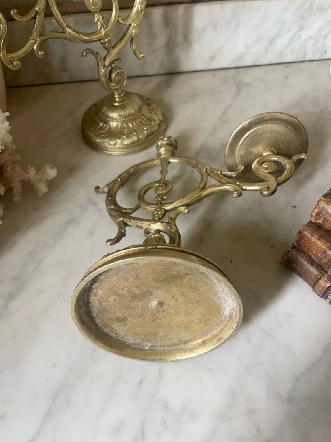 Pair of 19th century bronze candlesticks