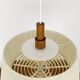 Raffia Bast and Walnut Pendant Lamp by Temde