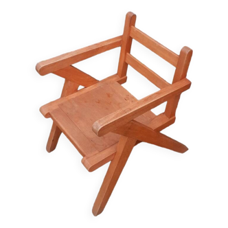 Vintage children's chair from the 50s with compass feet