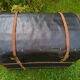 Carriage trunk leather wicker brass linen