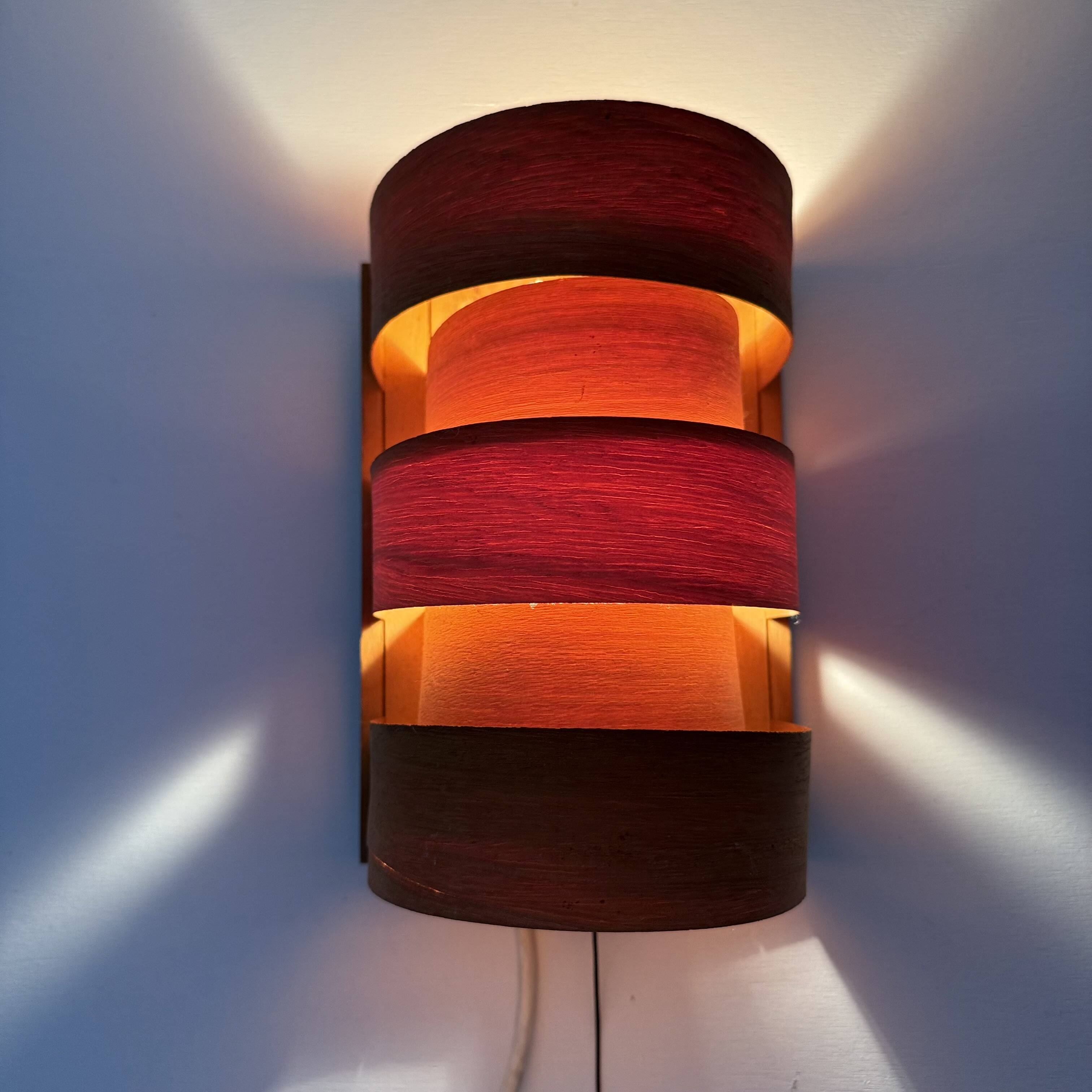 Scandinavian Modern Pine Wall Light by Hans Agne Jakobsson for Markaryd, Sw
