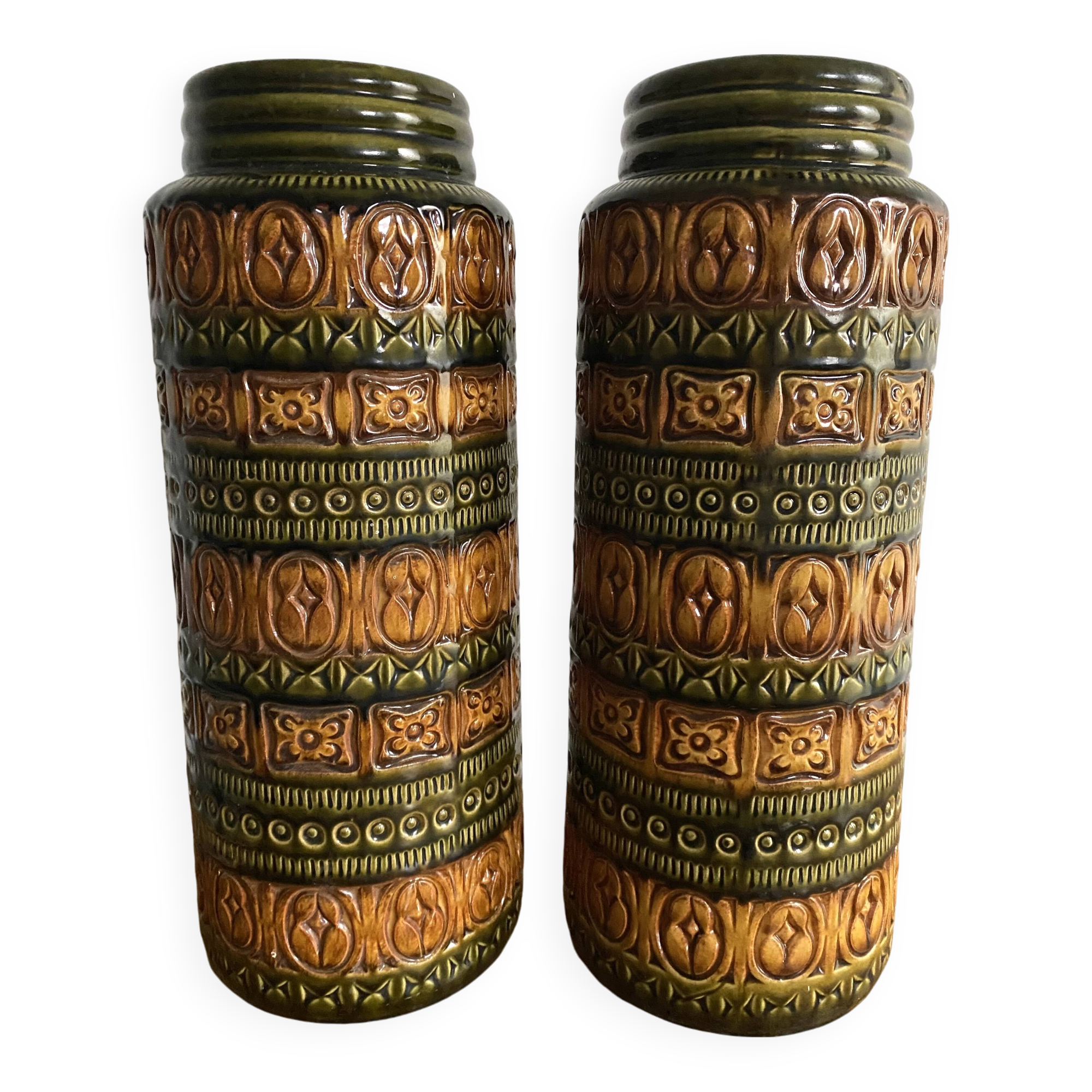Pair of West Germany vases 40 cm, 1970s