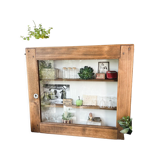 Restaurant wall showcase
