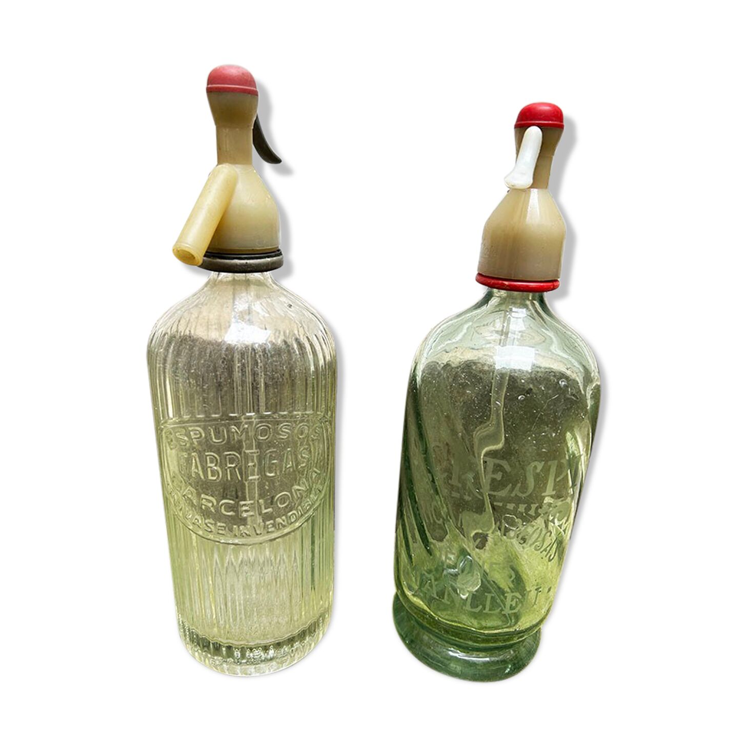 Anciens siphons crespi vert pâle