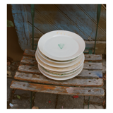 Assiette coquillage artisanale jaune