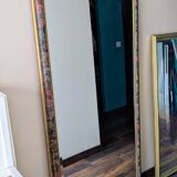 Large Vintage Beveled Panoramic Mirror
