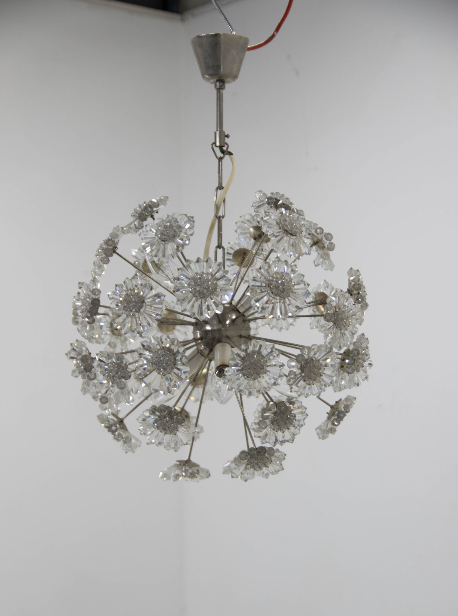 Lustre pissenlit par Preciosa, années 1970