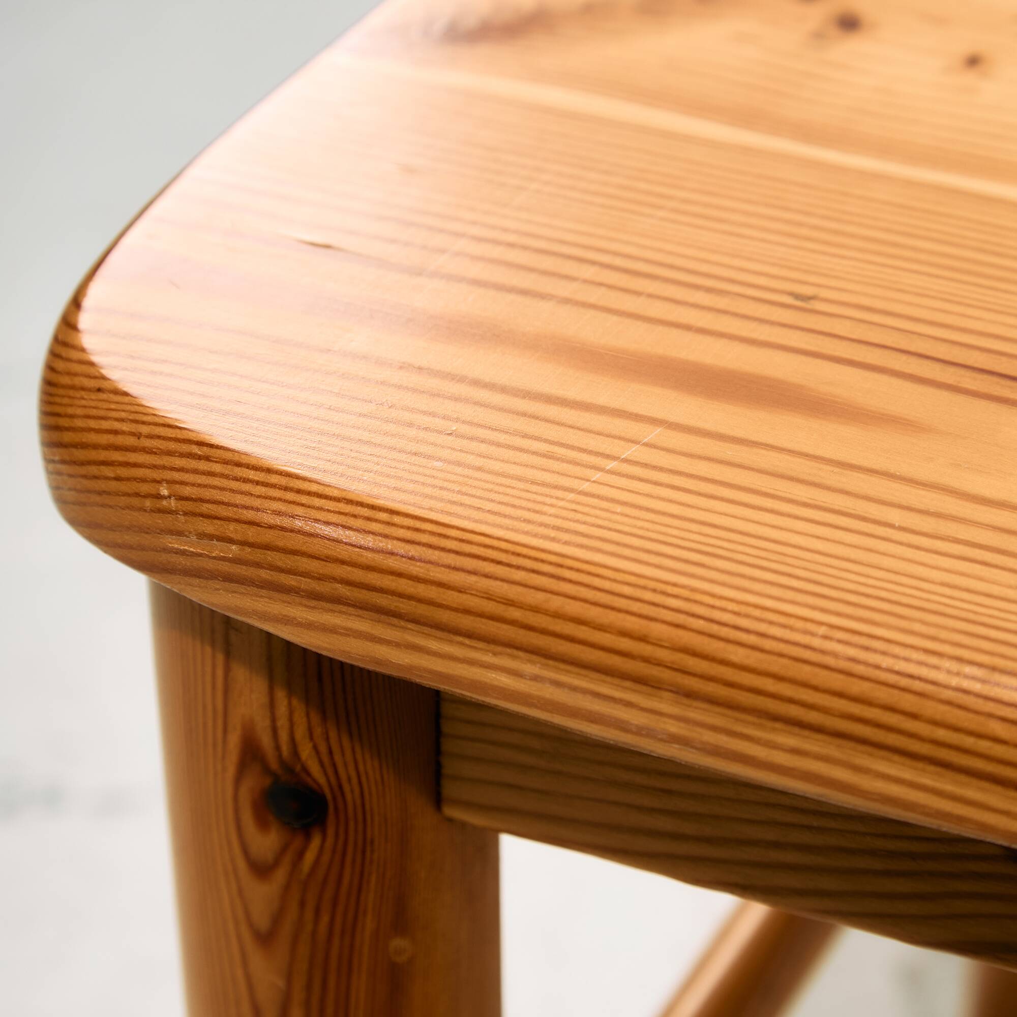 Pine dining set by Rainer Daumiller, Set of 7