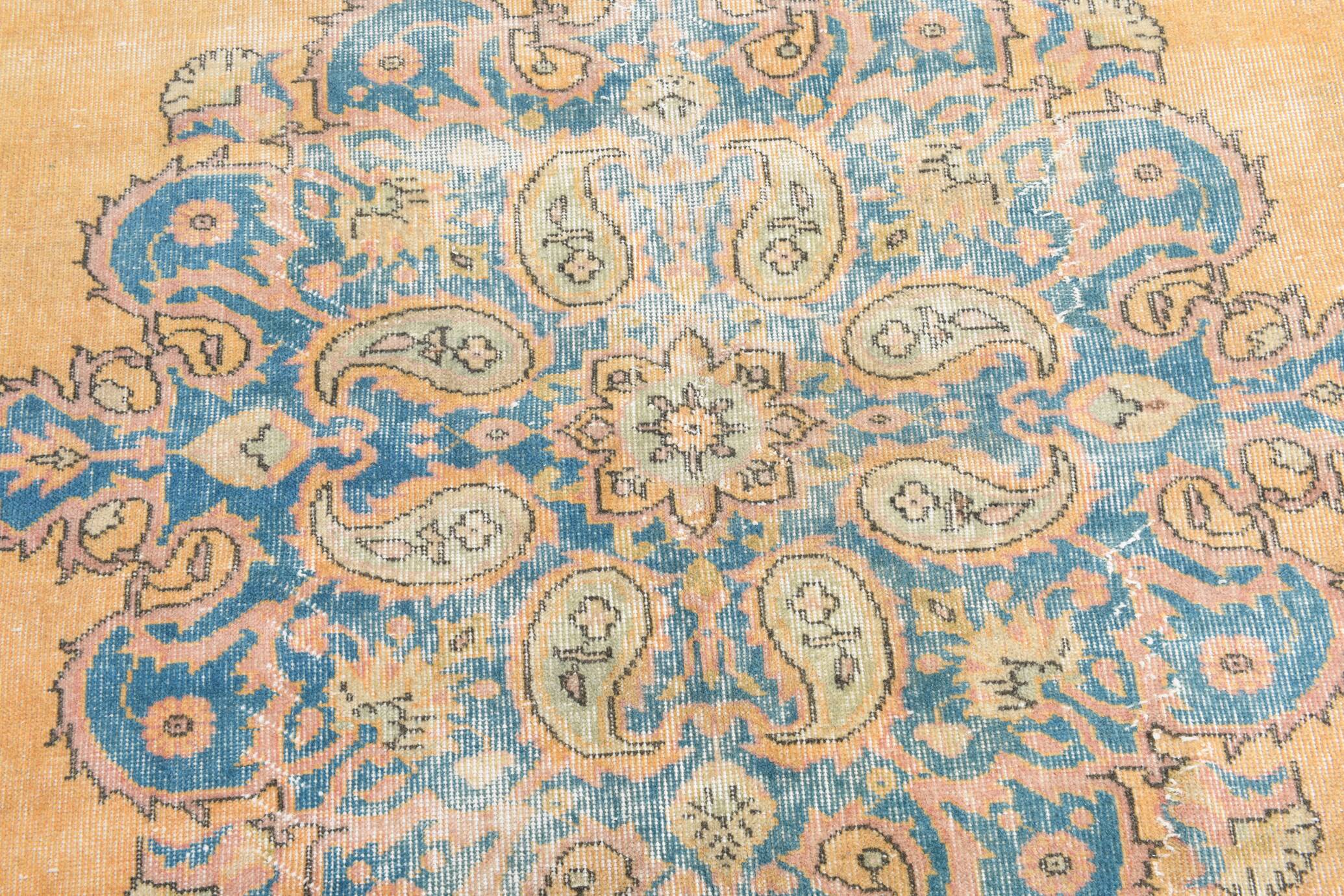 7x11 Classic Blue Persian Rug,222x330Cm
