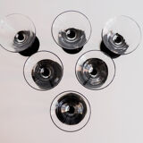 Suite of 6 cocktail glasses