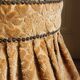 Antique velvet footstool/ottoman
