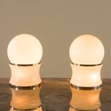 Large Opaline Glass Table Lamp by Goffredo Reggiani for Reggiani,  set of 2
