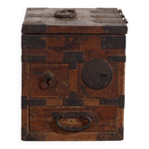 Antique Japanese chest with drawers and ironwork – portable tansu – Meiji–Taishō period (c. 1880–1920)