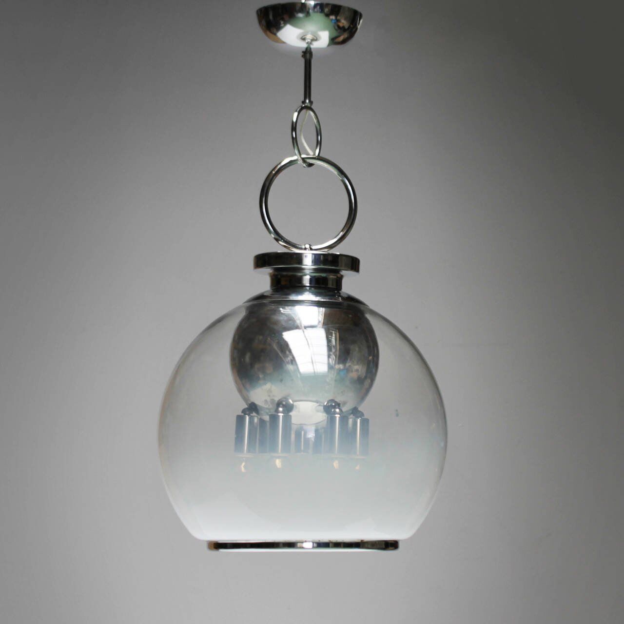 Six bulbs in Murano glass chandelier