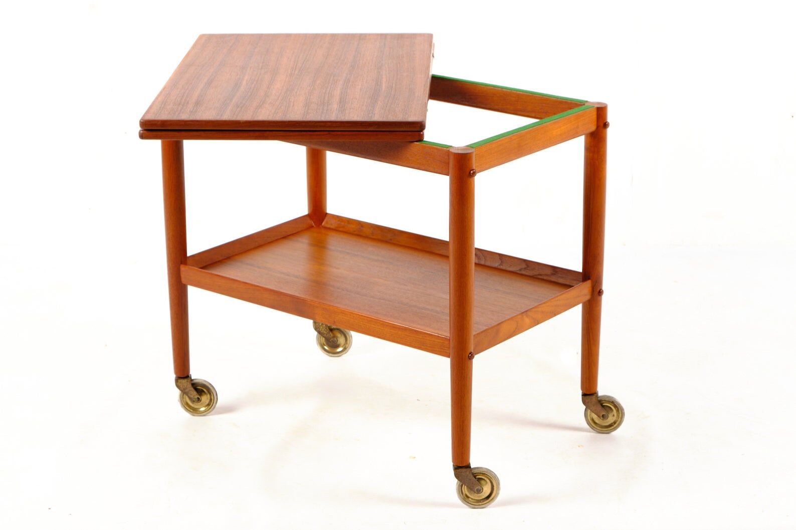 Tea cart with folding tray Poul Jeppesen Denmark circa 1965